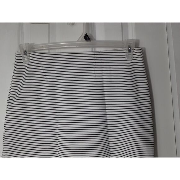 Free Press Nordstrom Black&White Stripes Elastic Waist KneeLength Pencil Skirt - Picture 8 of 12